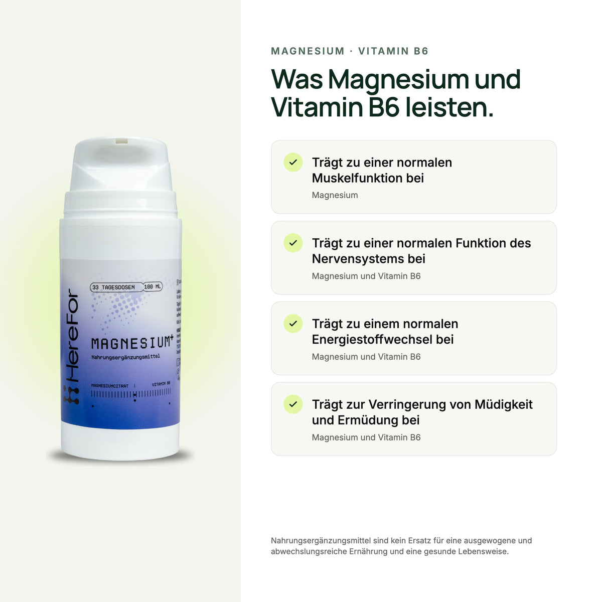 MAGNESIUM+ Mundgel: zugelassene Aussagen zu den enthaltenen Nährstoffen